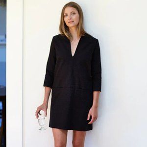 Emerson Fry Mod Dress Black Cotton Size Medium